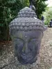 Product image 3 of the product “Buddha head, 100cm height, cast stone, hollow, handcrafted & coloured ”